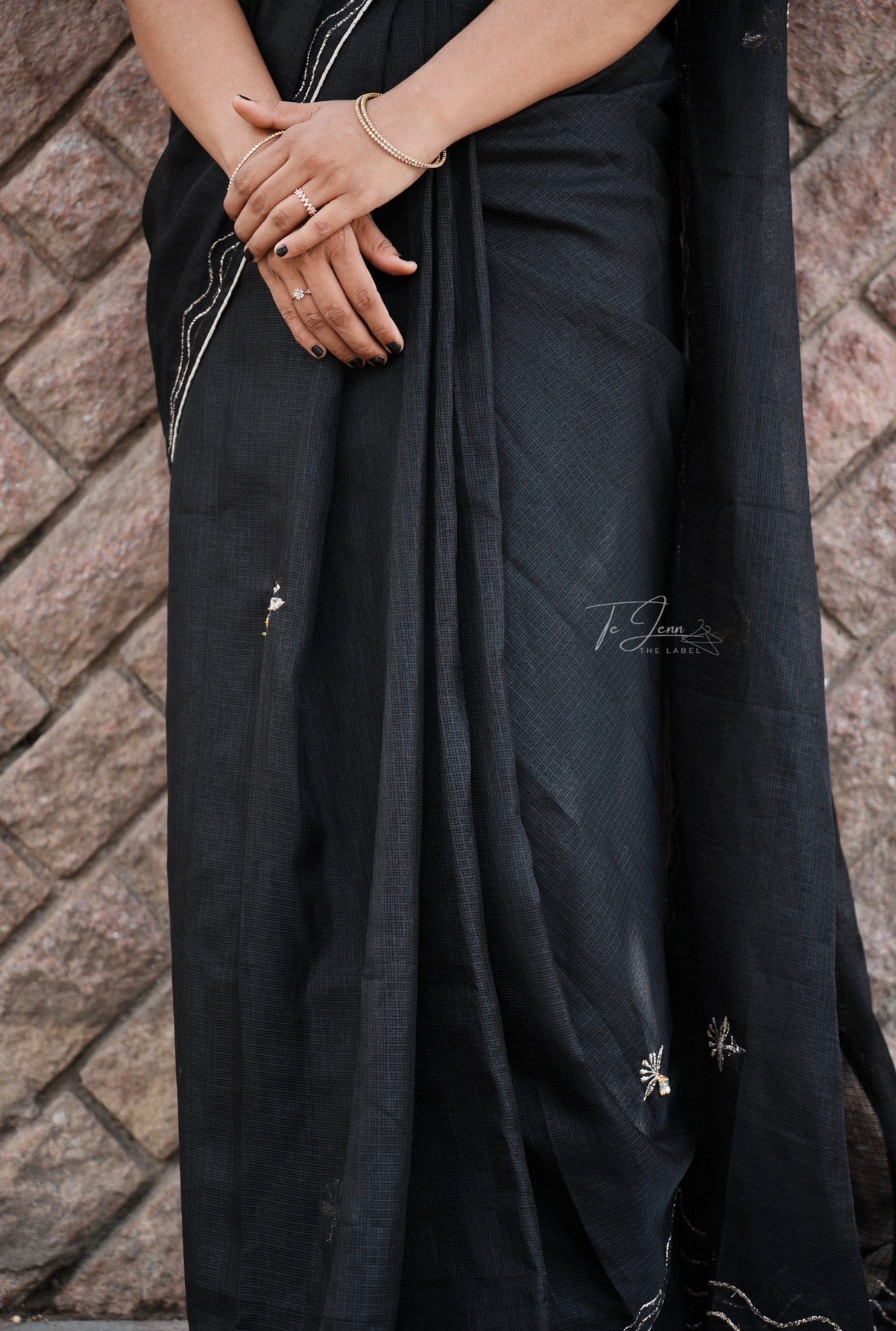 Tharika - Black Kota silk