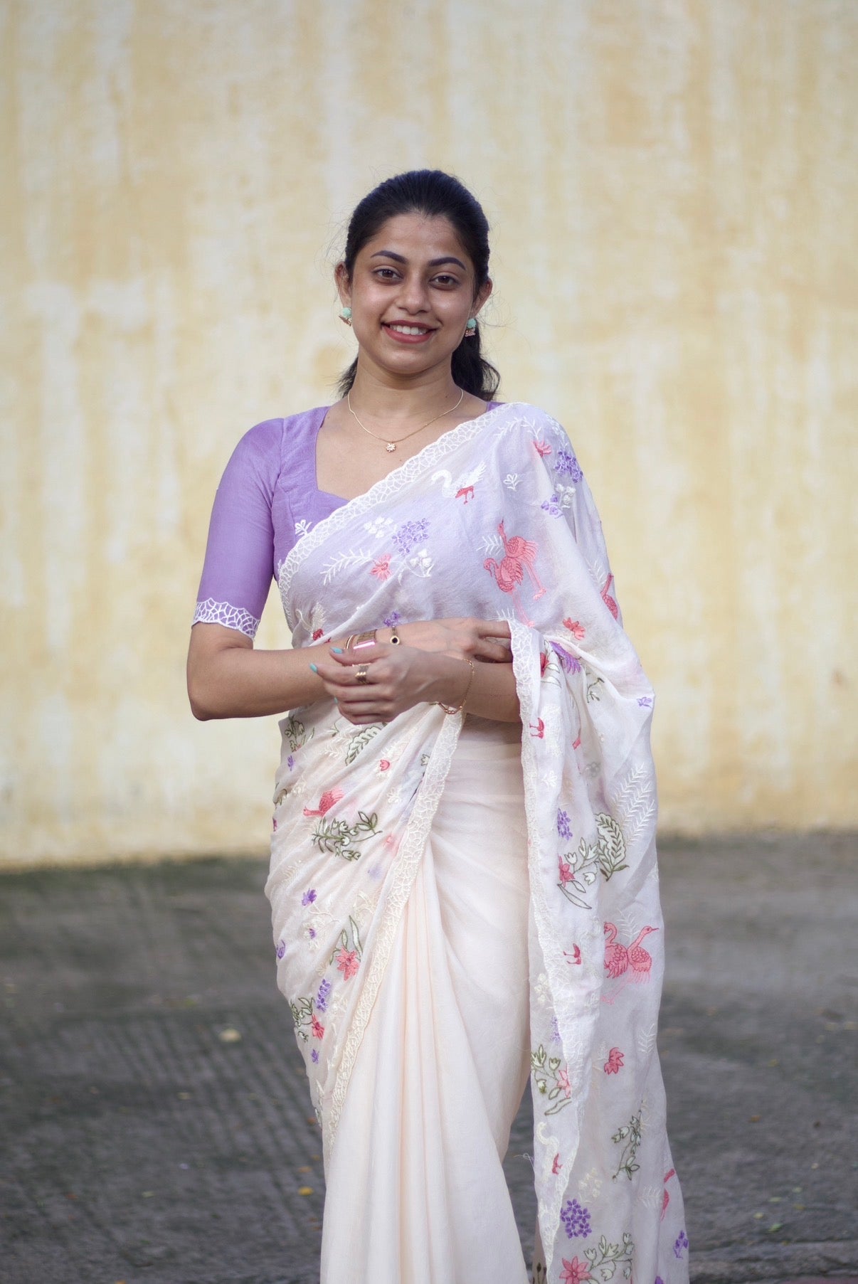 Celeste - Rangoli crushed georgette