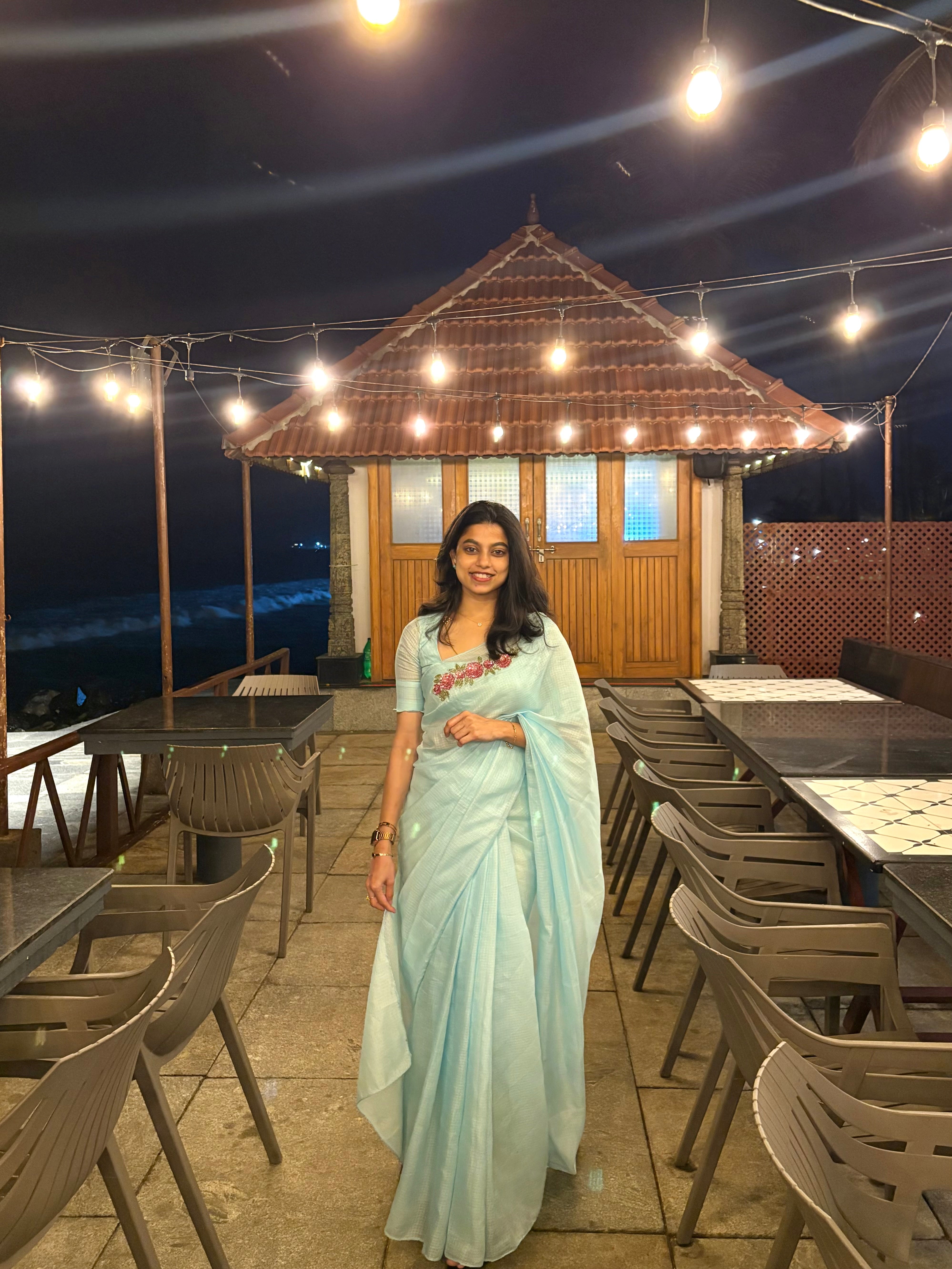 Elora - Blue - Kota silk