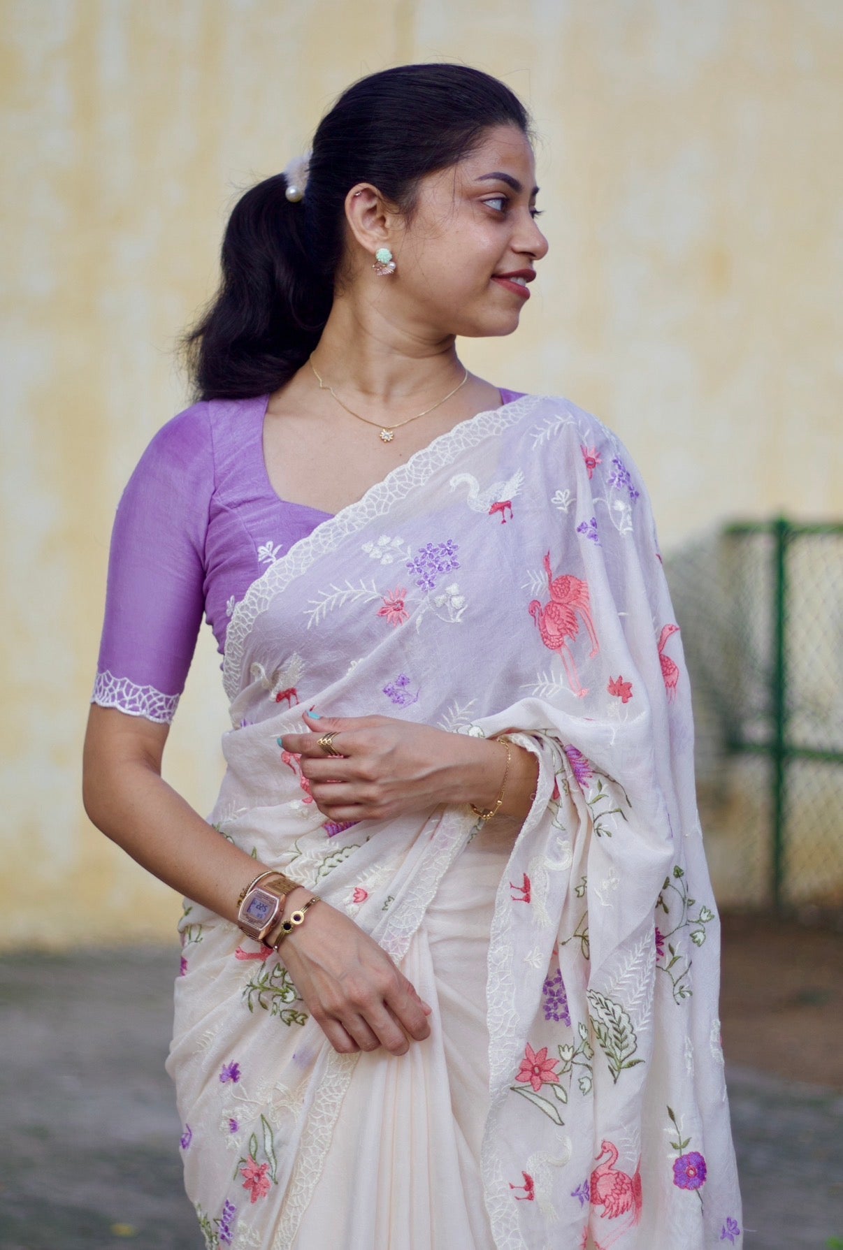 Celeste - Rangoli crushed georgette
