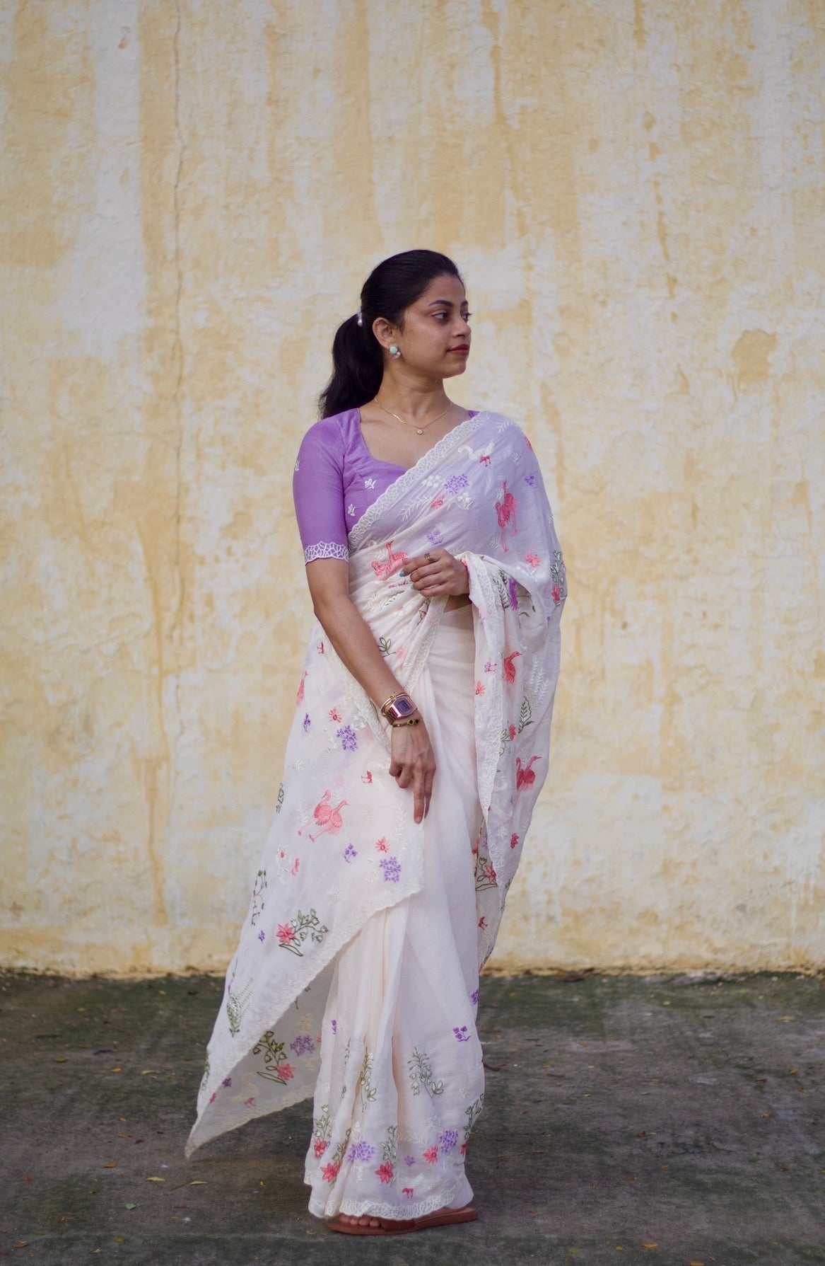 Celeste - Rangoli crushed georgette