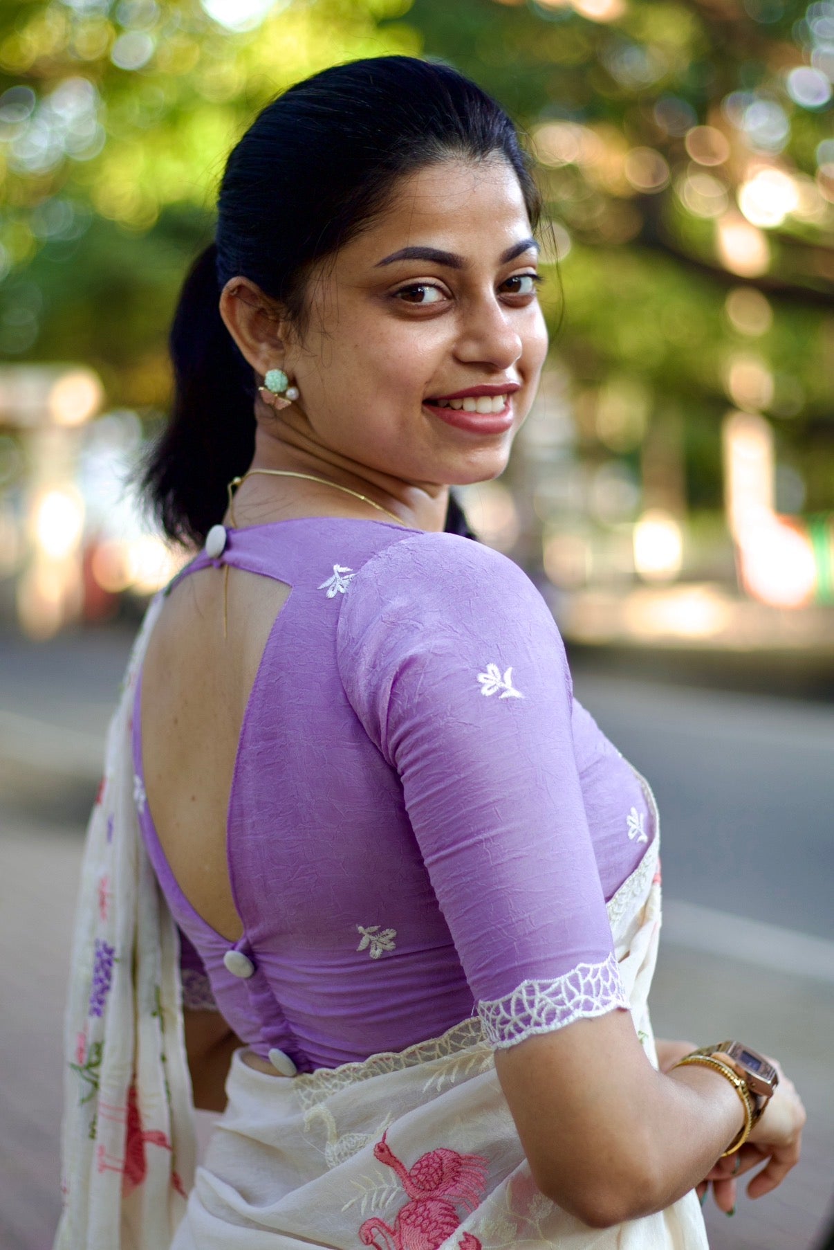 Celeste - Rangoli crushed georgette