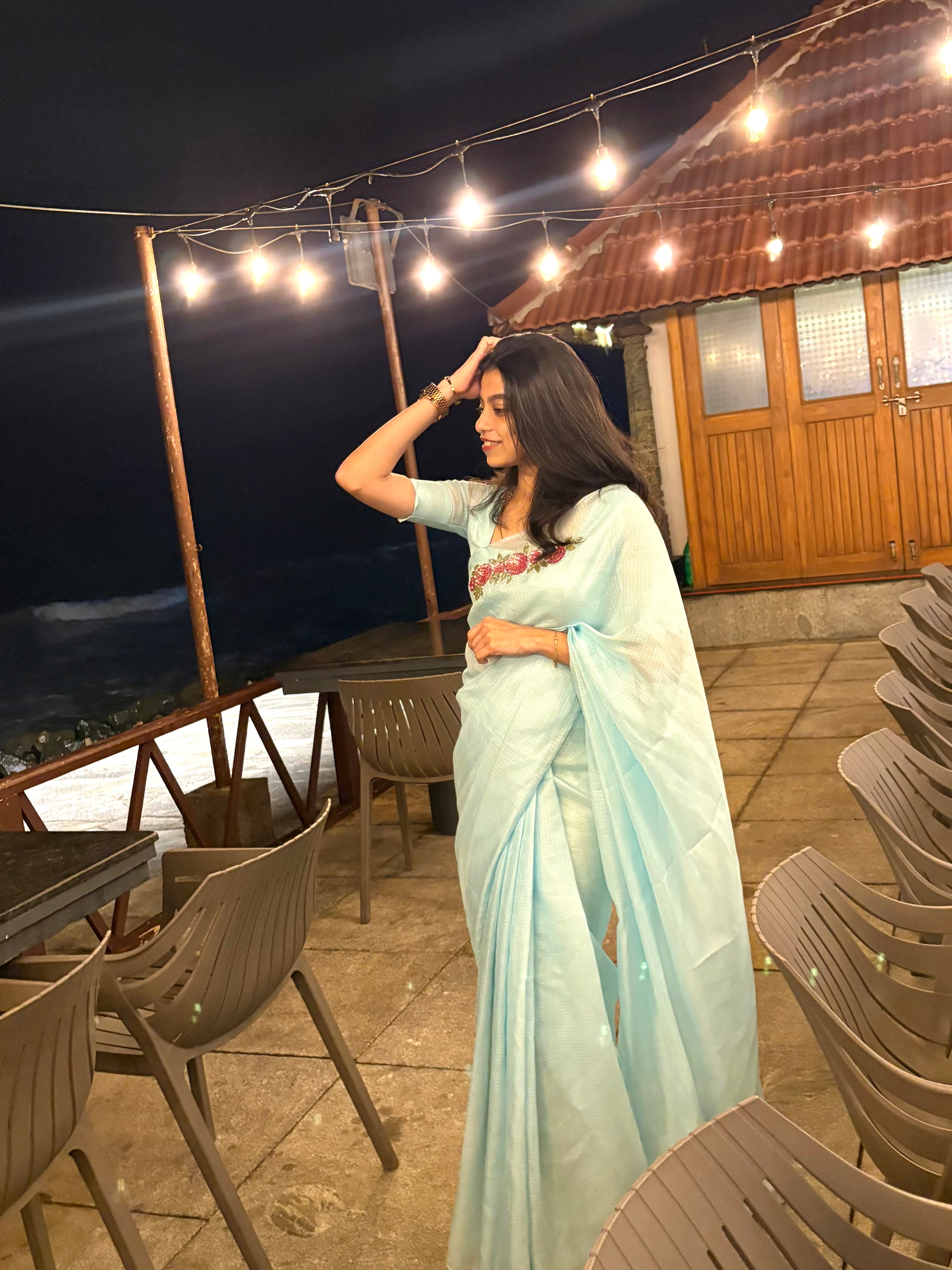 Elora - Blue - Kota silk