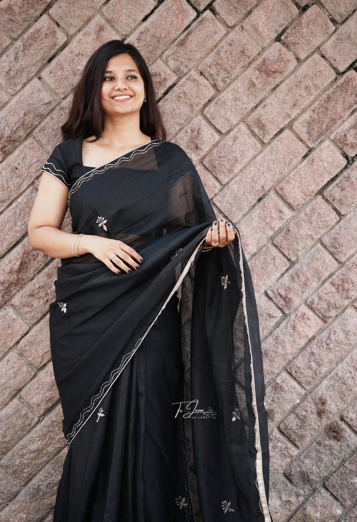 Tharika - Black Kota silk