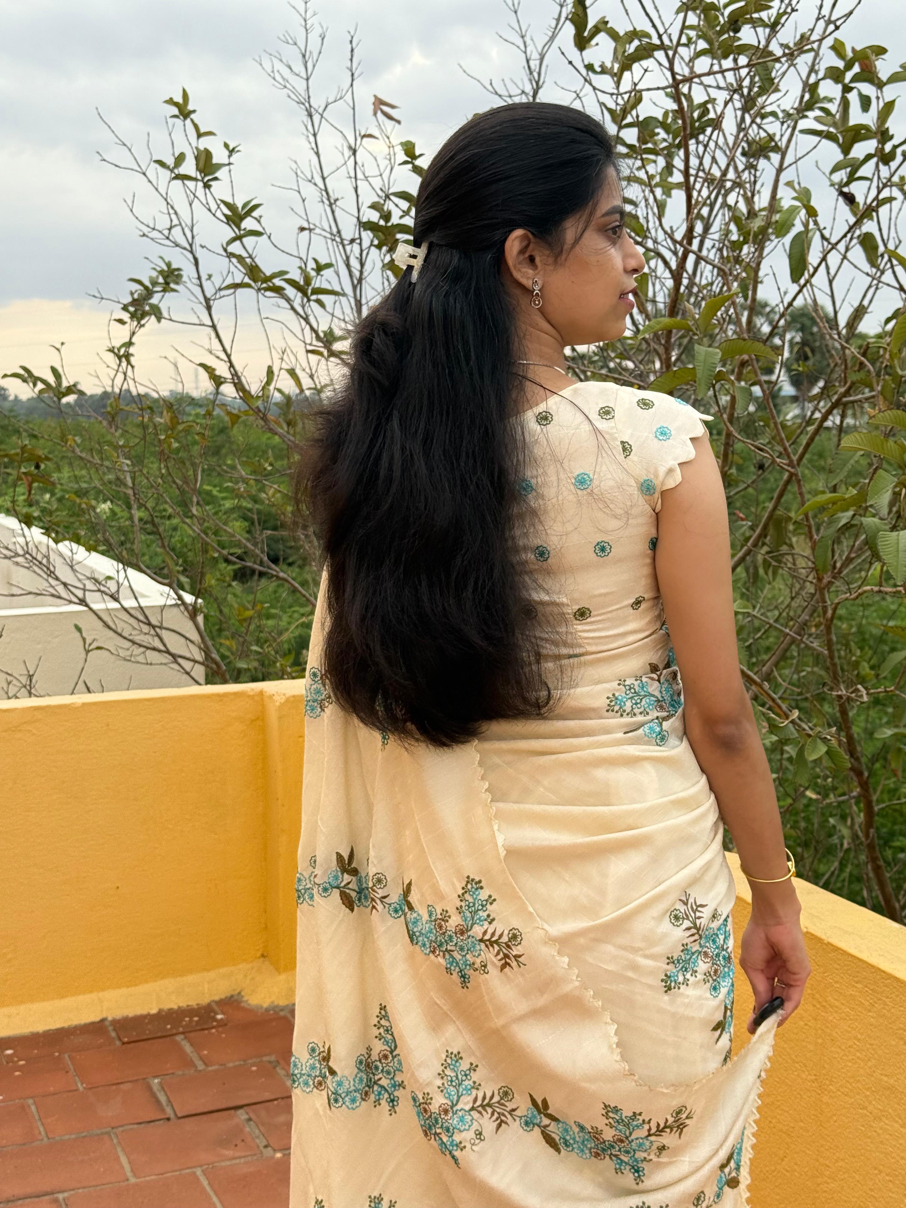 Tanika - Blue Tussar silk