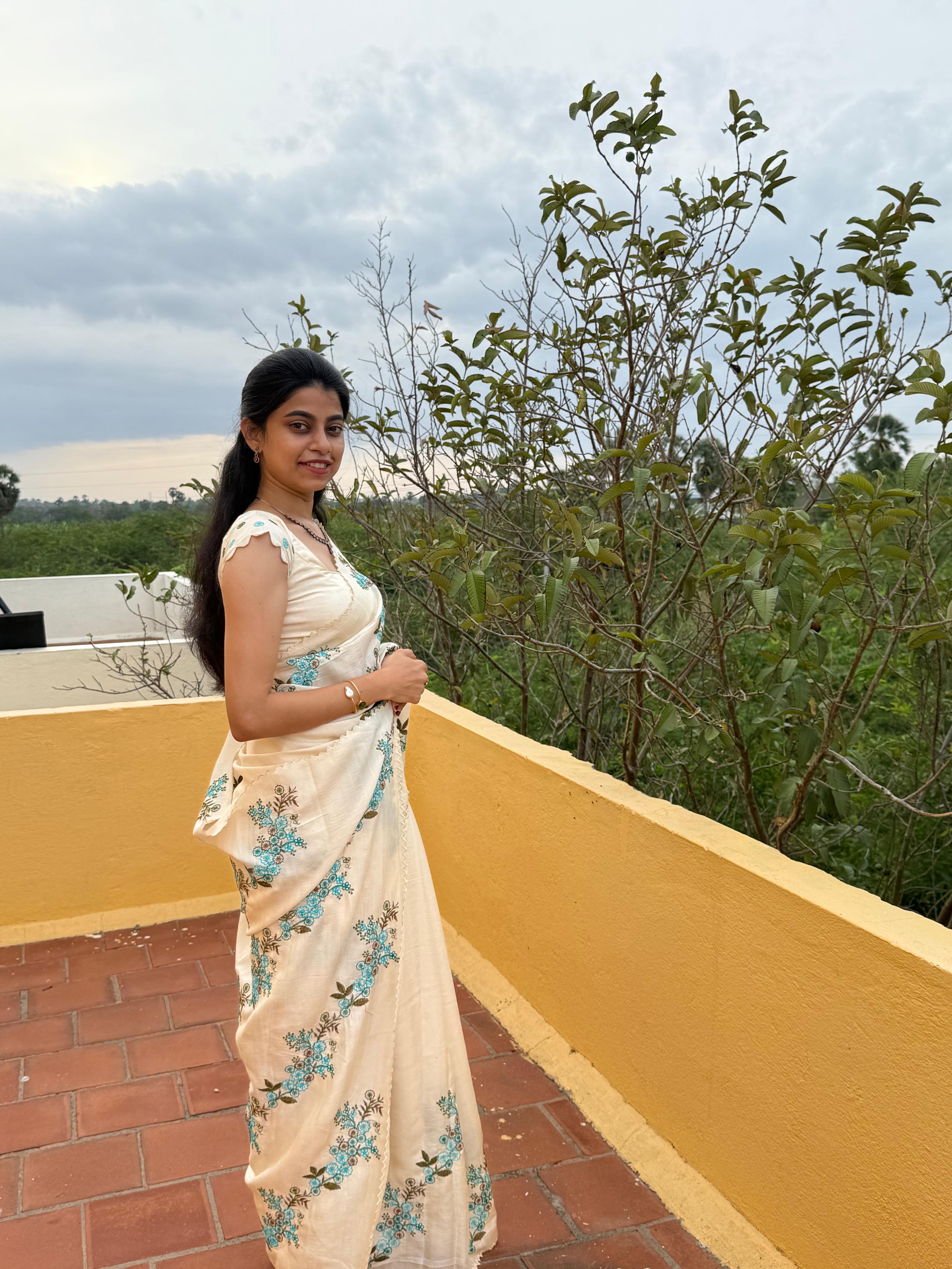 Tanika - Blue Tussar silk