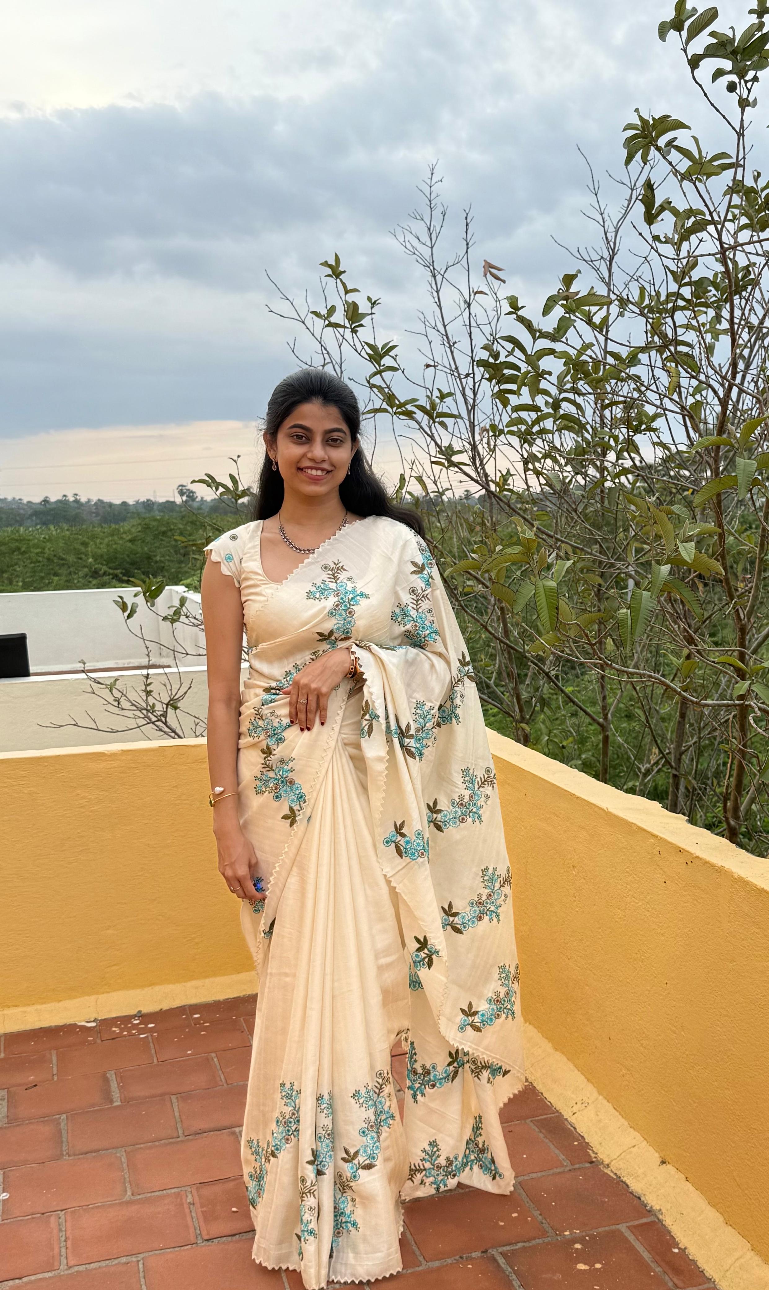 Tanika - Blue Tussar silk