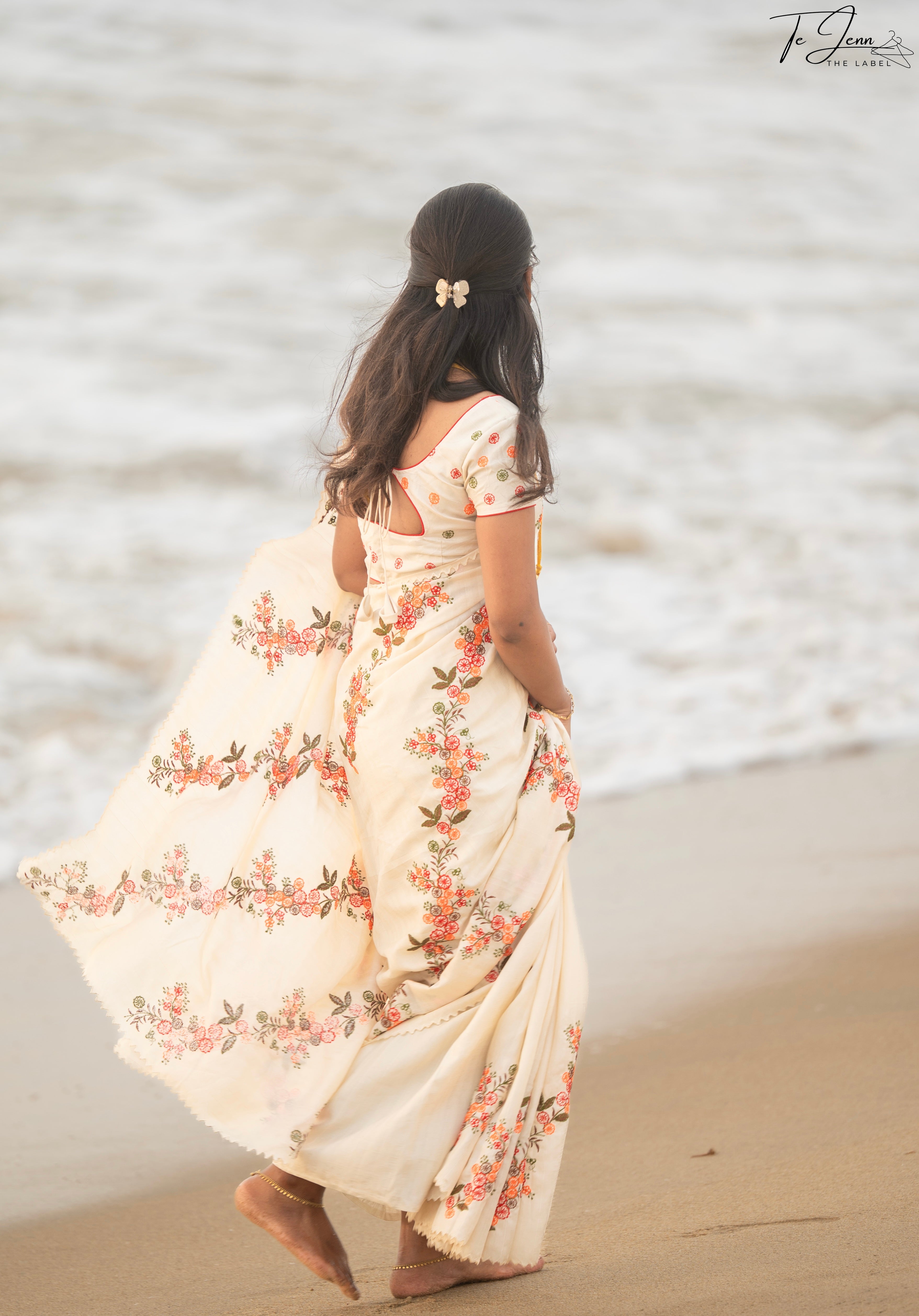 Tanika - Orange Tussar silk