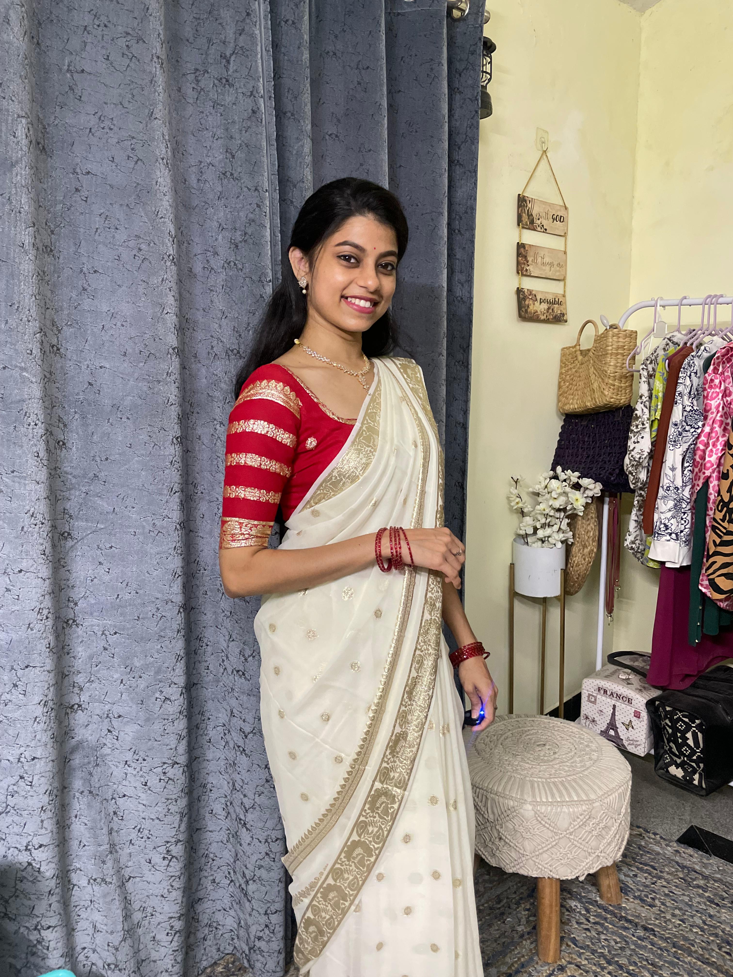 Zareen - Cream Viscose silk