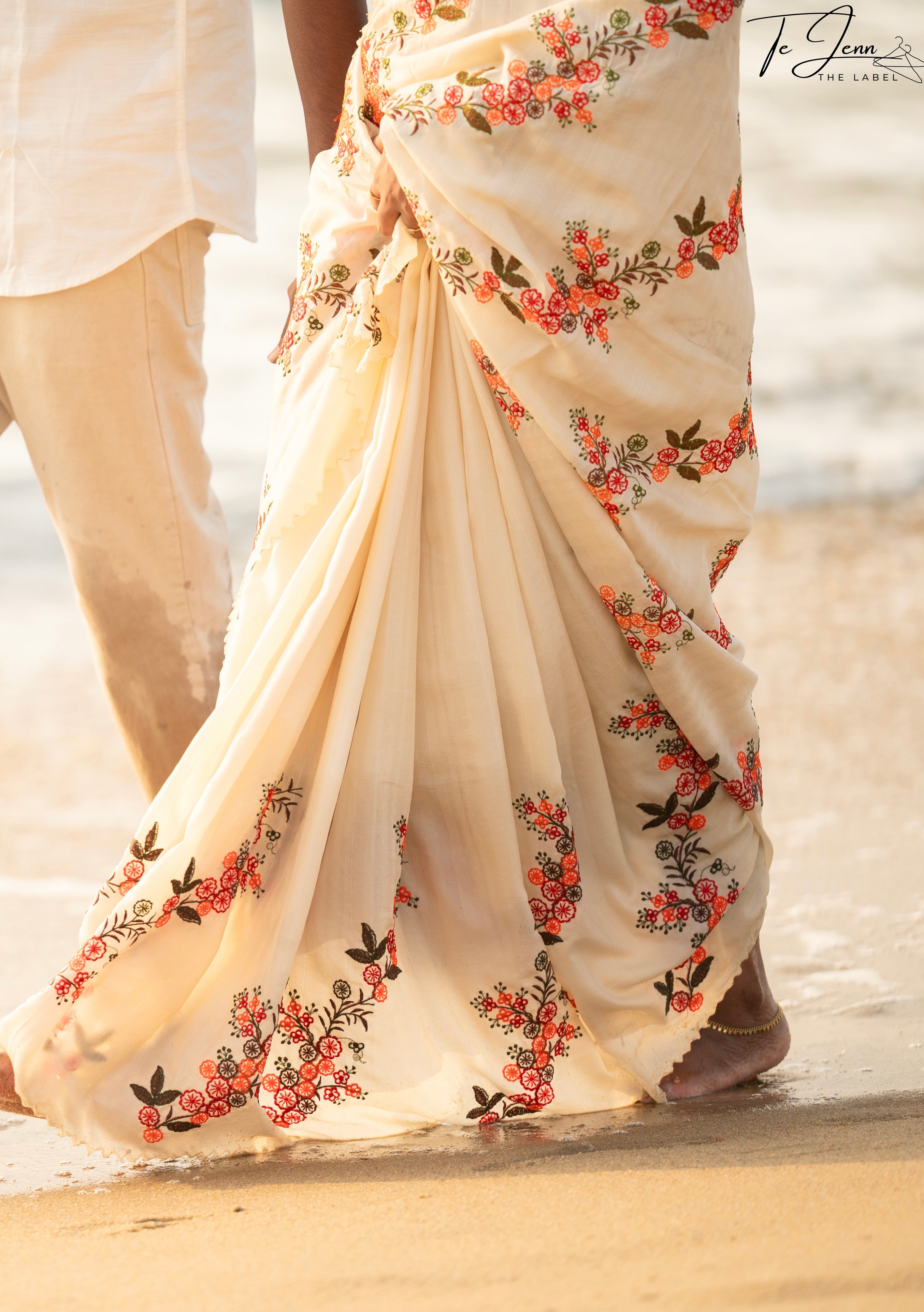 Tanika - Orange Tussar silk