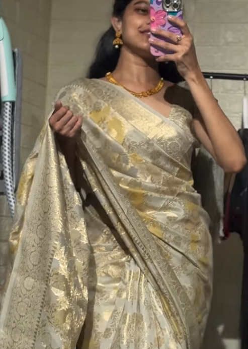 Ira - Pure Chanderi silk saree