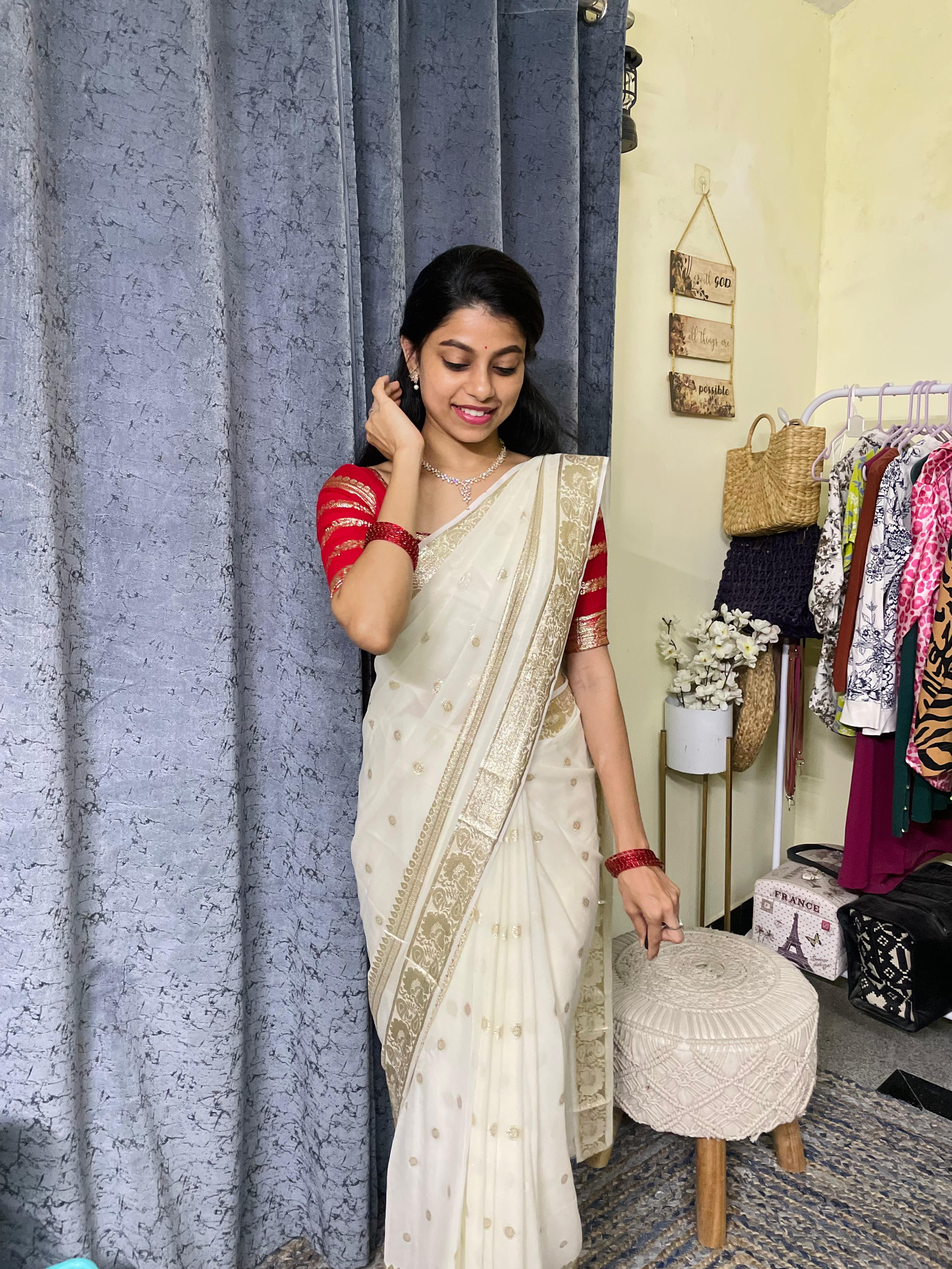 Zareen - Cream Viscose silk